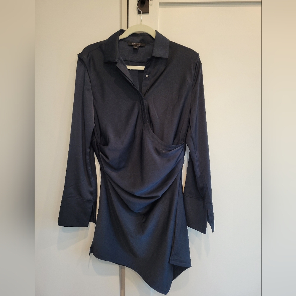 All Saints Tira Satin Mini Dress